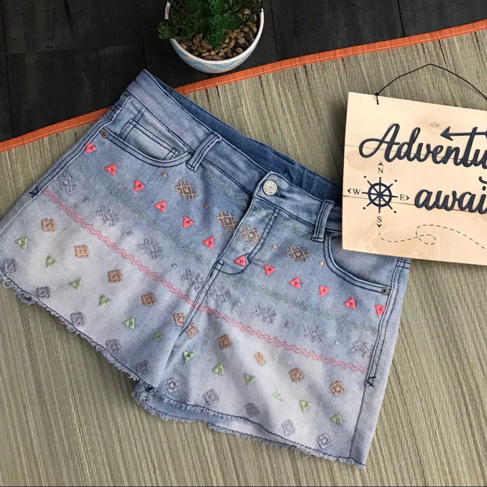 Retro Colored Needlework Shorts (Junior or Girl?)